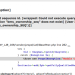 Symfony, Unable to get sequence id with PostgreSQL Database